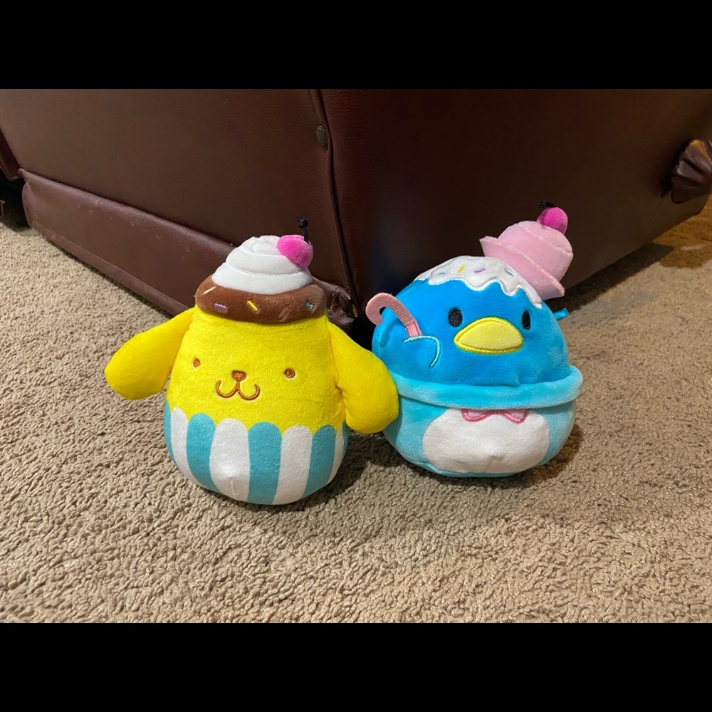 Squishmallow Pompompurin & Tuxedosam Lot Claire's Hello Kitty KellyToy 5" Sanrio